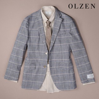 올젠 린넨 혼방 글렌체크 자켓 ZOD2KG1302