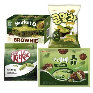 녹차덕후st 킷캣 녹차 + 크리미츄 + 마켓오 브라우니 + 콘말차, 1개