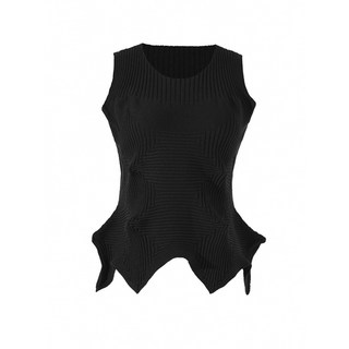 Cwadun 여성 초가을 버블 민소매 기본 조끼