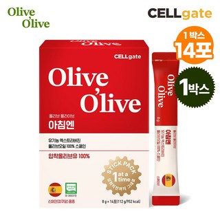 올리브 올라이브 스틱형 올리브오일 유기농 엑스트라버진 스페인산, 14개, 8g