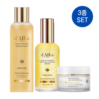 달바 화이트 트러플 비타 3종 세트 세럼 토너 180ml+캡슐 세럼 100ml+캡슐 크림 55g, 1개