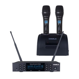 카날스 KB-9700 2채널 충전식 무선마이크 행사 강연 회의 종교행사 고품질, 단품
