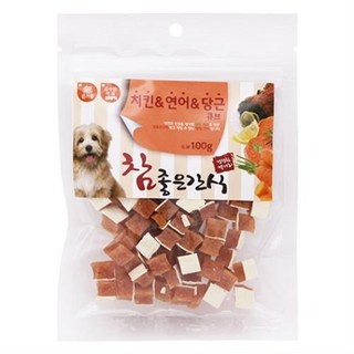 (참좋은간식)치킨연어 호박큐브-100g-강아지용