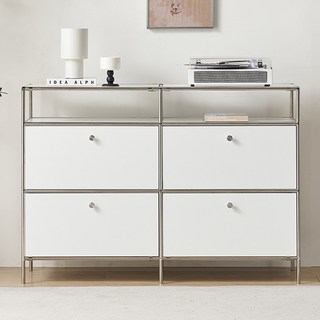 무디 1200 모듈 수납장 높은거실 선반장, 퓨어화이트