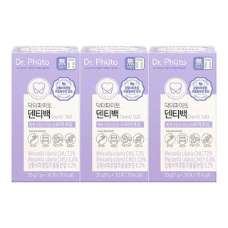 닥터파이토 덴티백 구강유산균, 30정, 3개