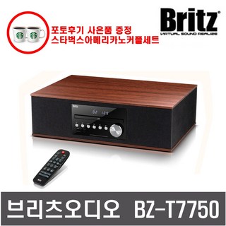 브리츠BZ-T7750 블루투스 CD플레이어 FM라디오 USB재생 알람 라디오, 혼합색상, BZ-T7750