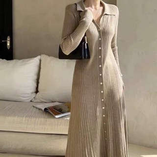 씨씨콜렉트 H라인 니트 밸트 원피스E201KSE102