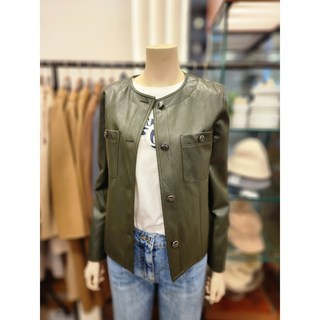 BCBG 비씨비지 봄25 커스텀 레더 자켓 B5A2J113