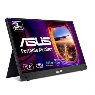 ASUS 젠 스크린 MB16ACE 15.6인치 휴대용 USB Type-C 모니터 풀 HD(1920 x 1080) IPS 아이 케어 라이트 스마트 케이스 노트북용 다크 그레이, 16인치 IPS 144Hz USB-C 프리싱크 프리미엄