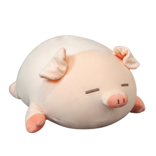 네이처타임즈 안고자는 실눈 돼지 인형, 40cm, 혼합색상, 1개