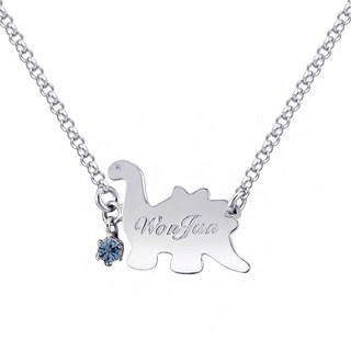 실버 쁘띠 티라노공룡 미아방지 목걸이