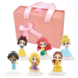 캐보트 프린세스 케이크 토퍼 6종세트, 1세트, 본품+받침대 증정, 공주 피규어 토퍼 6종세트+선물박스