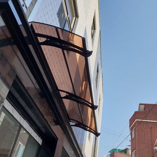 캐노픽스 800 X 6400 호레움 접이식어닝천막 창문셔터 차고 만들기 농막주택 농막 썬룸, 브라운 렉산 회색 브라켓 실버 바, 1개
