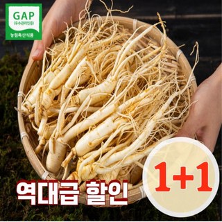 [1+1] 1키로 금산 인삼 5~6년근 가정용 못난이 난발삼 원수삼 파삼 막삼, (추가할인)세척/못난이난발삼500g+500g, 1개, 1kg