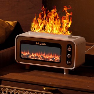 Nurom 불멍 가습기 대용량 LED 무드등 가습기 휴대용 홈캠핑 초음파 가습기, A 단색