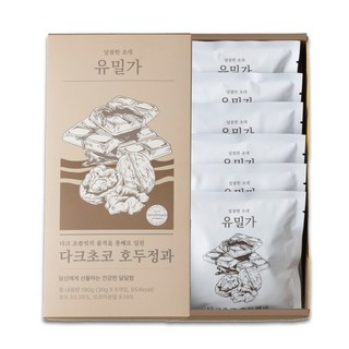 유밀가 수제 다크초코 호두정과, 1개, 180g
