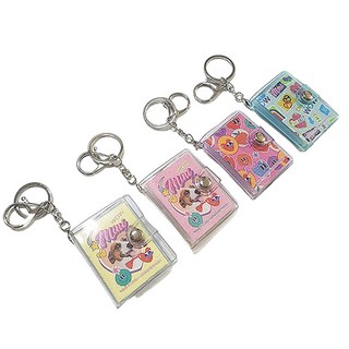 4컬러 묶음 미니 사진 포토 앨범 키링 열쇠고리, 미니 사진앨범키링(4칼라1개씩 총4개)