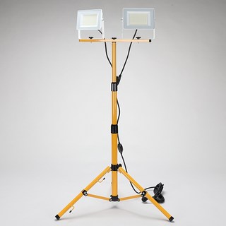 LED 투광기 투광등 스탠드 작업등 공사장 야간작업 야외 조명 100W 스위치형 전선방수 캠핑조명 세트상품 AS 2년 보장, 1개