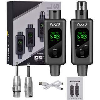 UHF Professional 유선-무선 마이크 변환기 다이나믹/콘덴서 용 무선 XLR 송신기 수신기, [01] for one mic
