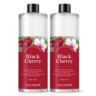 코코도르 디퓨저 대용량 리필액, 블랙체리, 500ml, 2개