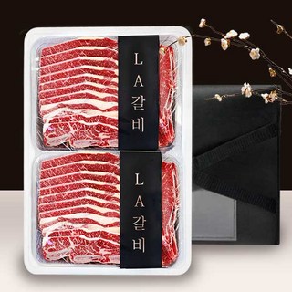 호주산 프리미엄 LA 갈비 4kg (2kgx2kg) 손질 잘된 la갈비 선물세트, 1세트