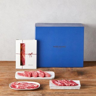 [미쓰하누]1++ 한우 꿀템D 선물세트 600g (등심 200g1 갈비살 200g1 한우설깃삼각보섭살 200g1), 1개