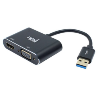 넥시 USB 3.0 to HDMI VGA 멀티 컨버터, 1개, 60Hz (NX-U30HDV)