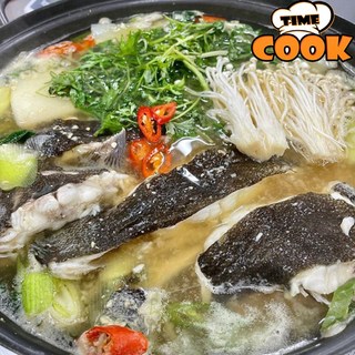 [타임쿡] 봄맞이 보양식 도다리쑥국 + 야채세트 1kg 생물도다리 국내산 채소, 1개