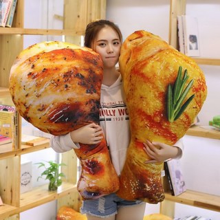 리얼 닭다리 닭봉 치킨 통닭 대형인형 맛있는 음식 쿠션 베개 안고자는 바디필로우 큰 인형, 오븐닭다리 ★무료배송이벤트, 110cm (약 0.9kg), 1개