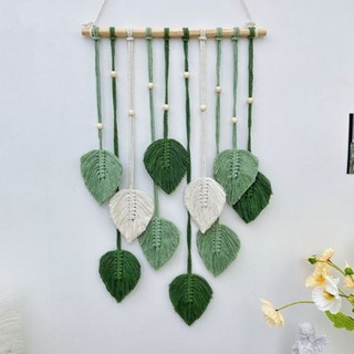 두루밸 마크라메 벽걸이 장식소품, 초록색