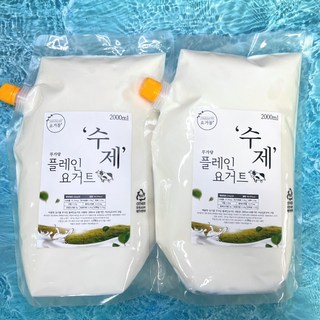 요거몰 수제 무가당 플레인 요거트 2000ml, 4개, 2L