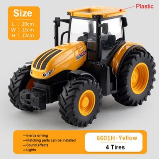 어린이 장난감 자동차 모델 트랙터 선택할 수 있는 여러 액세서리, 15 yellow-4tires
