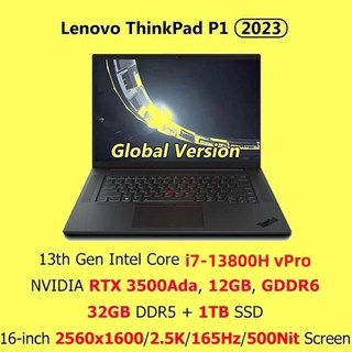 2023 레노버 씽크패드 P1 허밋 노트북 i7-13700H i7-13800H vPro RTX A1000 2000Ada 3500Ada 4060/4080
