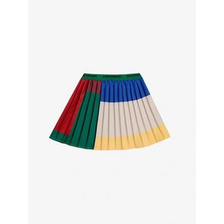 [BOBO CHOSES] 보보쇼즈 24FW 키즈 스커트 Color Block pleated woven skirt B224AC071