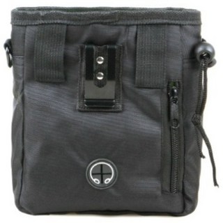 포시럽 강아지 산책 간식주머니 훈련가방, 블랙, 1개