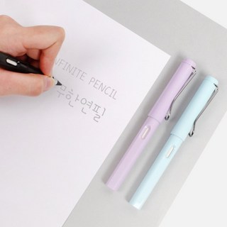 수능 무한연필 깎지않는 부러짐방지 시험 학습 학교 과제 교육용, 상세페이지 참조, 2무한연필-블루