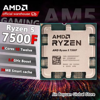 새로운 AMD 라이젠 5 7500F 3.7GHz L3=32M 100- 000001015 소켓 트레이(쿨러 없음)