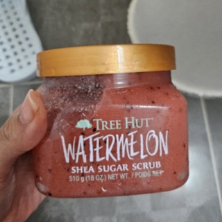 [정품] 트리헛 시어 리얼 슈가 스크럽 워터멜론 watermelon 시어버터 오일브랜딩 블랜딩 피부광채 보습개선 TREE HUT, 510g, 1개