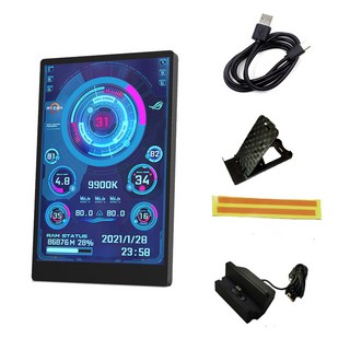 HDD 컴퓨터 라인 보조 USB 5.0 GPU RAM 디스플레이 홀더 데이터 화면 IPS 3.5 CPU 모니터 AIDA64 인치 TYPE-C, B 3.5INCH BASE, 1개