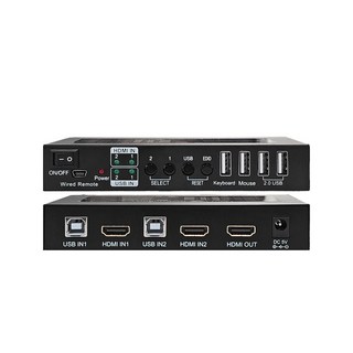 LANstar HDMI 2:1 2포트 KVM 스위치 LS-HDH2KVM, 1개