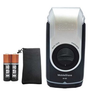 브라운면도기M90 전기 교체 남성용 강력절사 여행용, 옵션04 M90 긴 수염 트리머실버 + 블랙