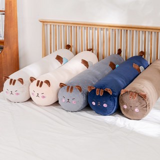 조우니 길냥이 극세사 바디필로우 쿠션 안고자는 인형 5color, 커버만, 카라멜 피치핑크