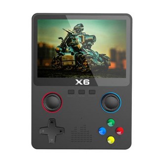 성인용 휴대용 게임 플레이어 X6 35 인치 IPS 스크린 휴대용 게임 콘솔 ATJ22735 32 비트 RISC 지지대 핸들 연결, 1개, 2) Black