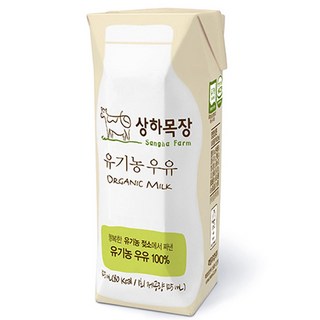 상하목장 유기농 우유, 125ml, 6개