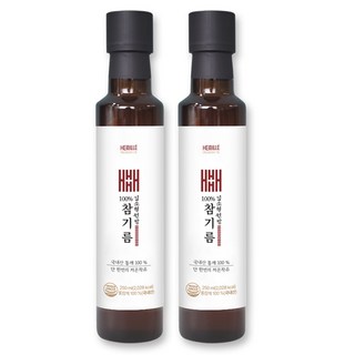 김소형원방 국내산 냉압착 참기름, 2개, 250ml
