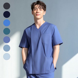 남성 앞지퍼 간호복