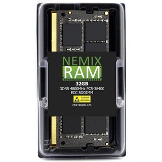 NEMIX RAM 32GB 1X32GB DDR5 4800Dell Precision 3460 스몰 폼 팩터와 호환되는 MHZ PC538400 2Rx8 1.1V 262PIN ECC, 32GB (1X32GB) DDR5 4800MHZ ECC