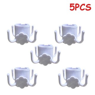 우산 스탠드 비치 벽 마운트 홀더 야외 모자 수건 보관 캠핑 벽걸이 걸이형, 4. White 5PCS