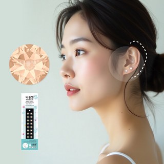 니들캣 엣지 쥬얼리 귀지압패치 귀 혈자리 이혈 기석 지압 스티커, 실크_M(3.0mm), 1세트