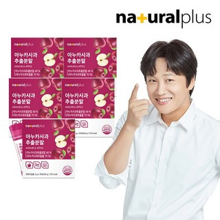 내츄럴플러스 아누카사과 추출분말 스틱 30포 5박스 식물성원료 사과 맥주효모 비오틴 피시콜라겐 함유, 2g, 30개